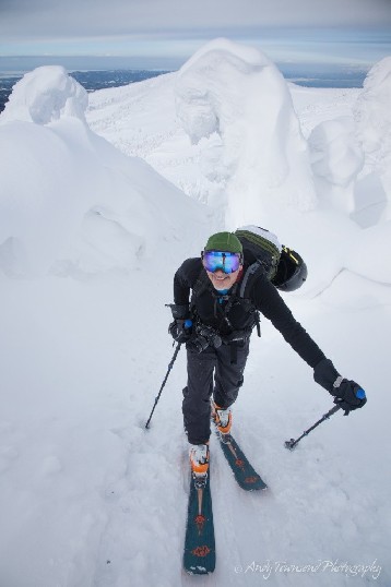Ski touring in the Hakkoda Mountains requires navigating past snow monsters.