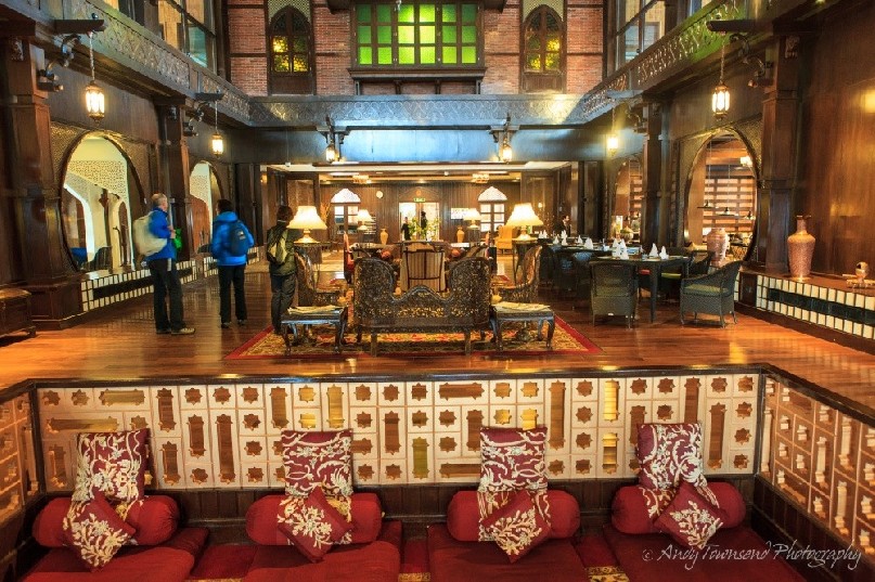 A lounge area in the Khyber hotel.